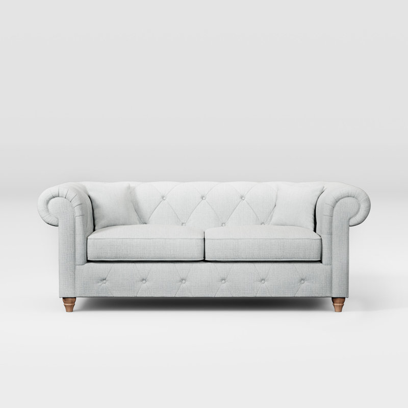 Ellrich 3 Seater Sofa, Walnut, Light Blue