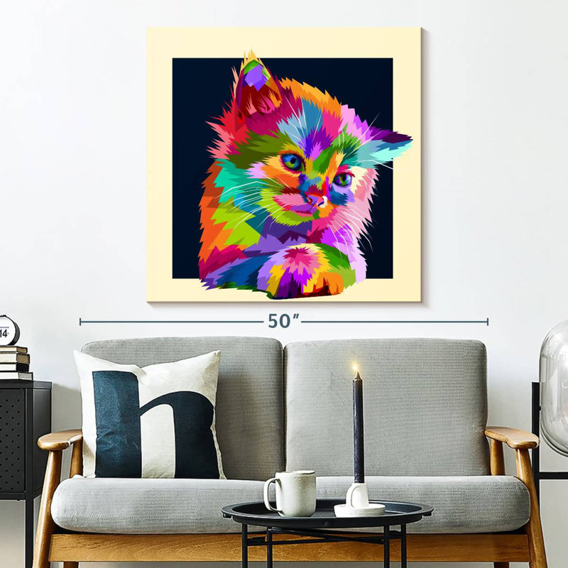 Crowle Neon Cat, H 33 po x l 33 po