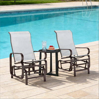 Ensemble de 2 fauteuils d'extérieur confortables pour une détente en douceur avec un design ergonomique