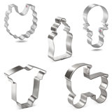 CookieCutter.com 5 -Piece Non-Stick Cookie Cutter