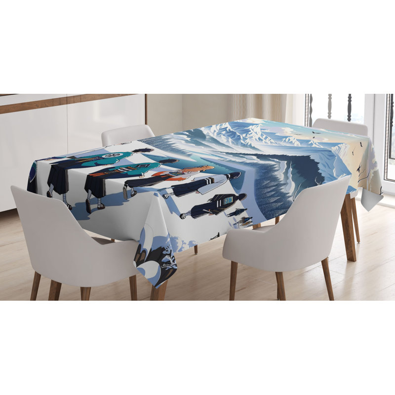 Laurietta Rectangle No Pattern Microfiber Tablecloth, 84" Rectangle