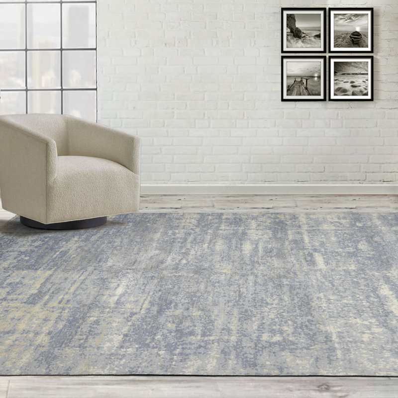 Silk and Wool Abstract Indoor Rug