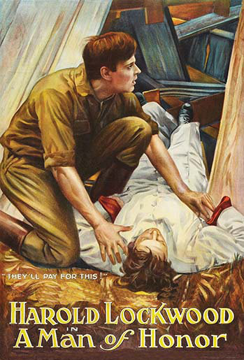 « man of honor »-impression publicitaire, H 66 po x l 44 po x P 1,5 po