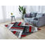 Tapis brun / noir / rouge à poils longs fabriqué à la main Kadir-1201594306
