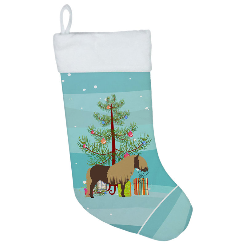 Chaussette de noël shetland pony cheval