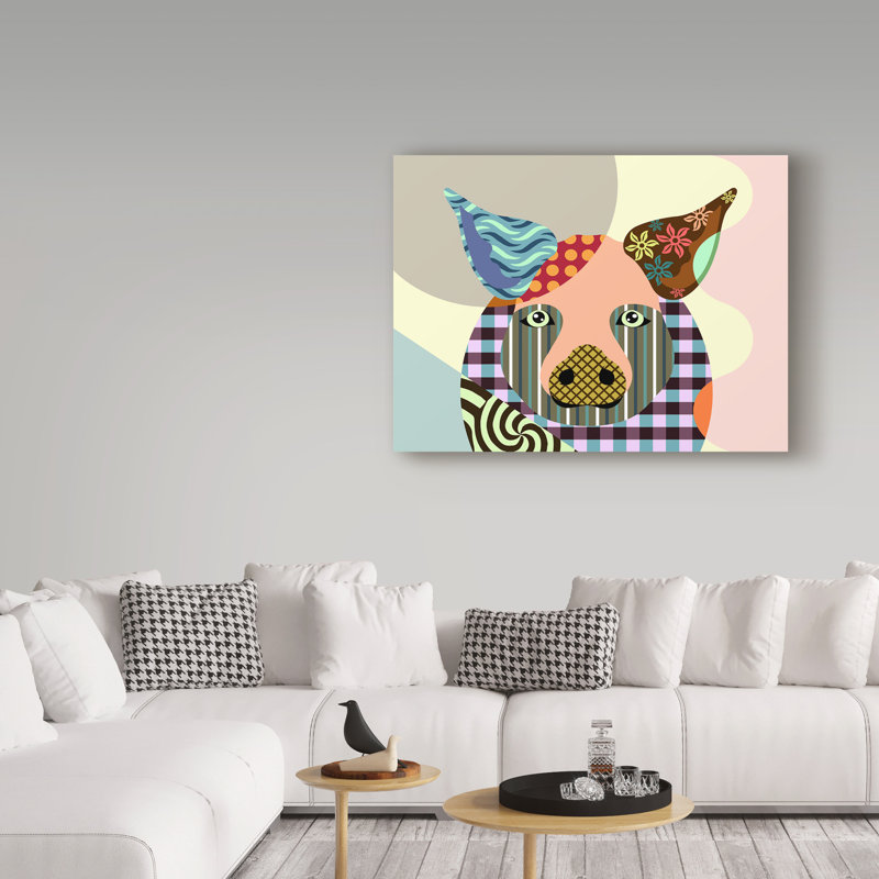 Buckey «Piggy», reproduction d'impression sur toile tendue, H 14 po x l 19 po x P 2 po