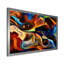 «Blue Orange and Yellow Dynamics on Black», reproduction sur toile-67395732-67395734
