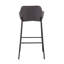 Tabouret de bar industriel à hauteur fixe en métal noir et tissu gris anthracite par - ensemble de 2-1438633737-1438633736