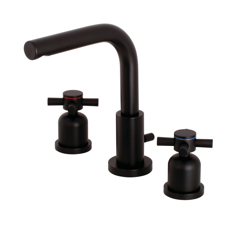 Robinet de salle de bain espacé Kingston, Noir mat
