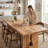 Large Rectangular Solid Wood Dining Table Set with 8 Chairs-1168957058