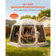 Screen House Tent, 12 x 11 ft, 10-12 Person Pop Up Screen Tent, Portable Screened in Canopy with Carry Bag, Netting Sides, Ground Stakes, for Garden, Patio, Backyard, Outdoor Activities, Beige