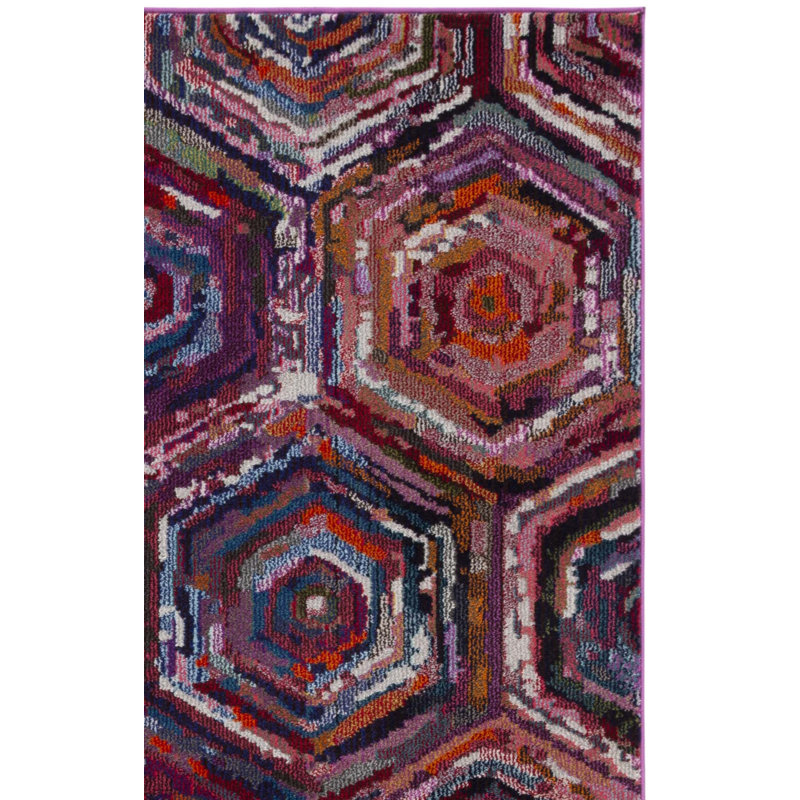 Tapis rose / mauve Chana, Rectangle 4 pi x 5 pi 7 po