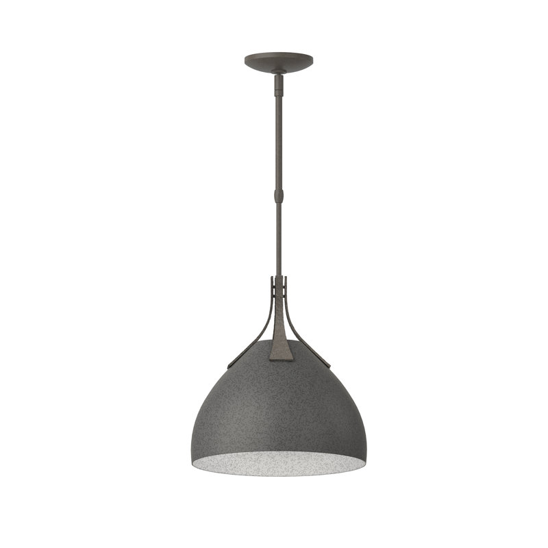 Summit 1 - Light Single Dome Pendant, Natural Iron, Dark Smoke