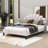 Mireia Upholstered Wooden Platform Bed with Headboard-2107350476-2107350477