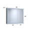 Miroir à DEL en aluminium de conception moderne pour salle de bain