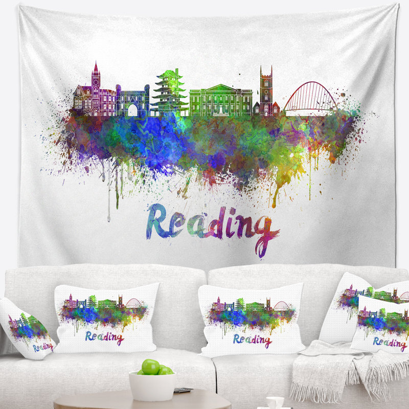 Lecture de la tapisserie de skyline Cityscape, H 50 po x l 60 po