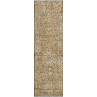 Premium Machine Washable Wayne AMF1101 Damask Rug