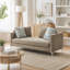 Canapé moderne en chenille avec coussins décoratifs Modern-974766326