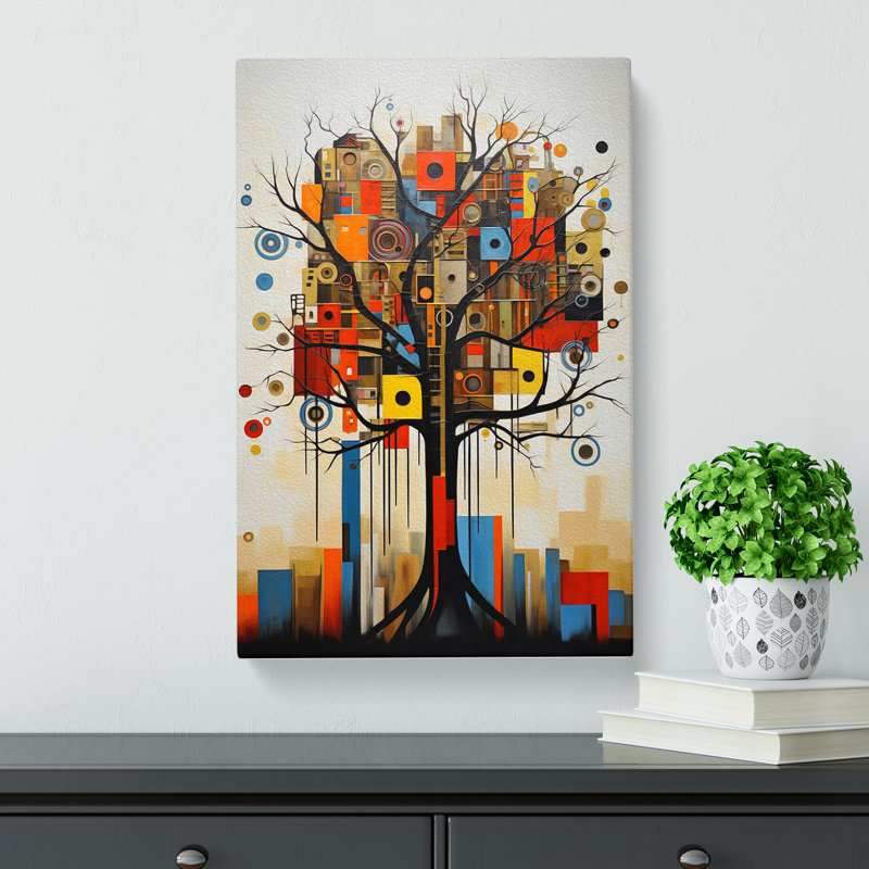 Oak Tree Constructivism - No Frame Print, 76cm H x 50cm W x 3cm D