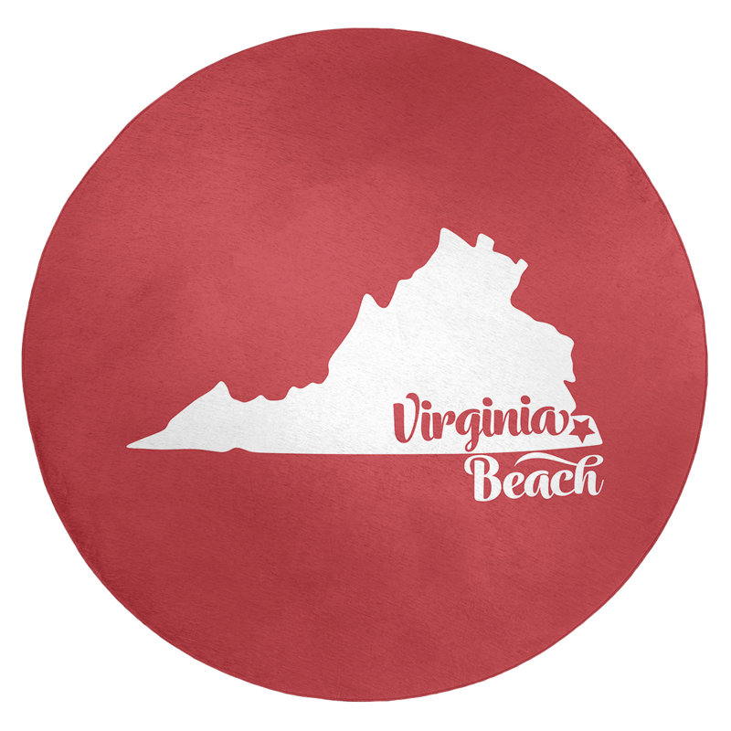 Tapis en poly-virginie beach, Rond 5 pi