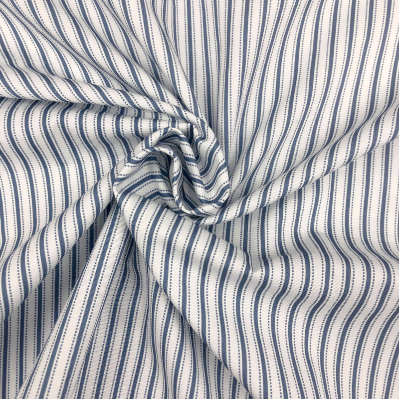 Indigo Cotton Twin Bed Skirt with Split Corners