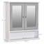 Dayaan Wall Mounted Mirror Cabinet W/ Double Mirror Doors & Adjustable Shelf