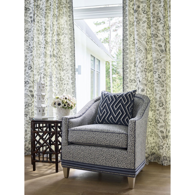 Pacifica Maze Cotton Blend Fabric, Thunder