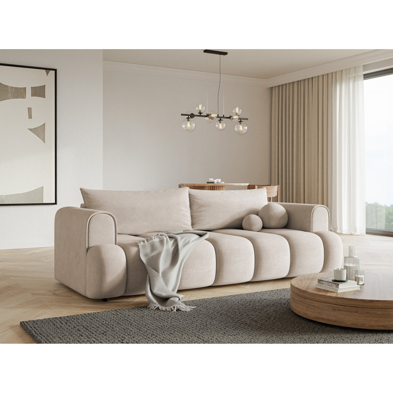 Montrelle 3 Seater Fabric Sleeper, Ivory Fabric