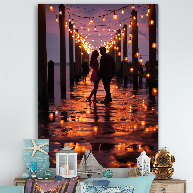 Pier Pier Serenade " Pier Pier Serenade ", Wrapped Canvas, 44" H x 34" W x 1.5" D