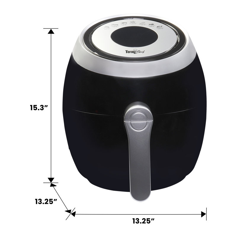 Total Chef 3.8 Qt Digital Air Fryer with 7 Cooking Presets, Black