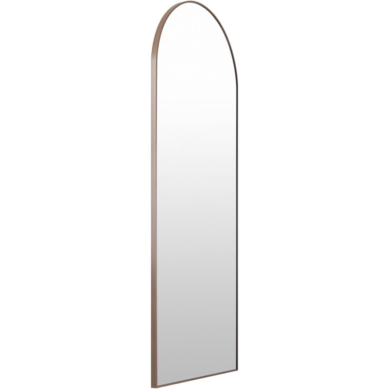 Miroir mural pour salle de bain Norby, 67 po x 28 po, Noyer foncé