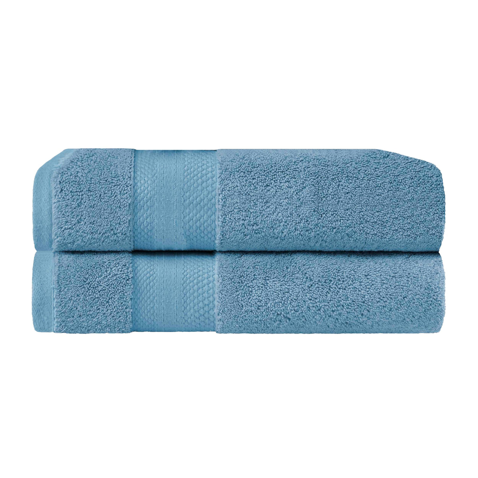 Finnian Turkish Cotton Bath Towel, Denim Blue, Bath Towels - 2 Pack