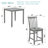 5 Piece Dining Table Set, Wooden Dining Square Table Set for 4, Counter Height Kitchen Table Set with Square Table and 4 Upholstered Chairs for Small Space, Grey