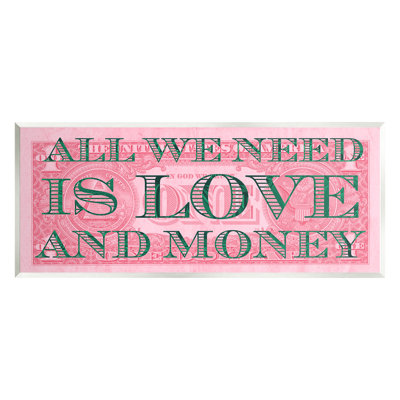 «All We Need Love and Argent Pink Dollar» par Sally Swatland - impression