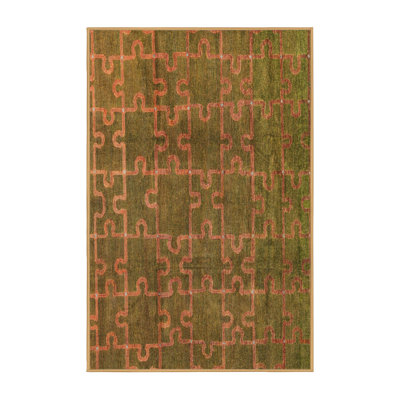 Tapis abstrait rose / brun Vandling