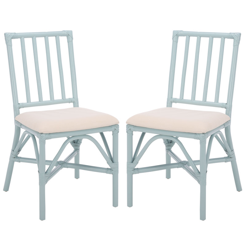 Amal Accent Chair with Cushion, Light Blue