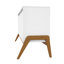 Buffet en bois massif de style Mid-Century 63 po avec 4 tablettes Gales-303098182