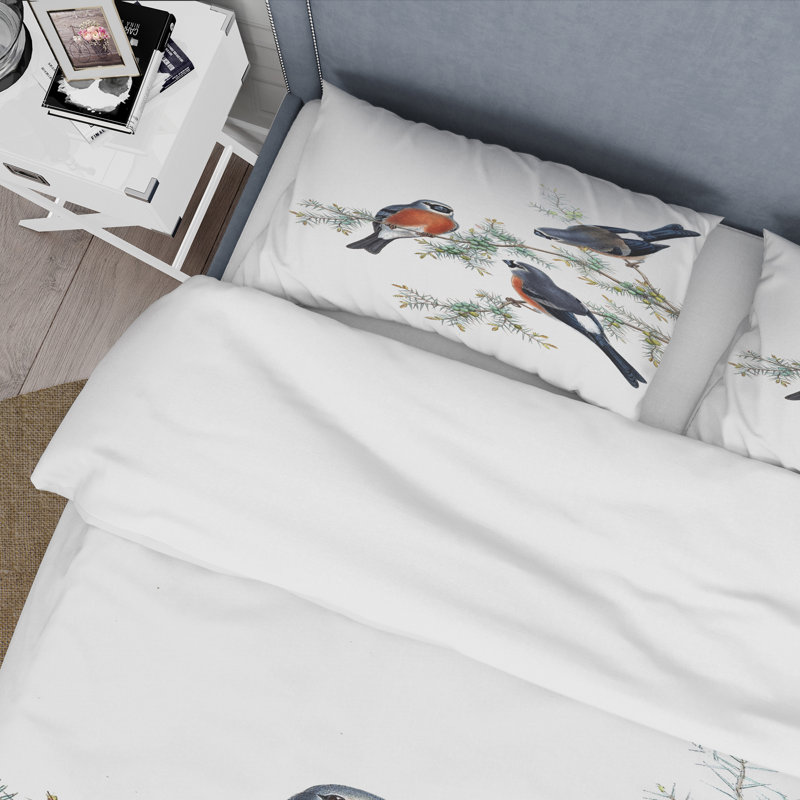 Ensemble de housse de couette style campagne rétro V - animaux en microfibre de polyester