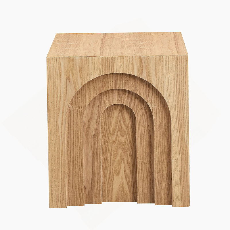 Petite table d'appoint carrée 15,74 po avec table d'appoint et table de chevet pour salon, chambre à coucher, nature