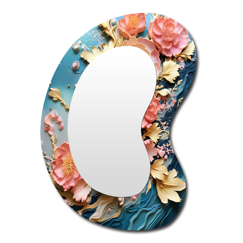Grand miroir mural asymétrique Blooming, 39 po x 28 po