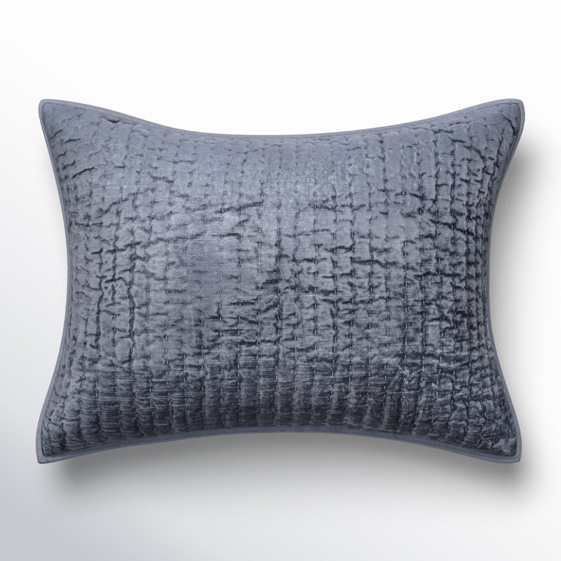 Lucio Polyester Sham, Standard, Sea Fog Blue