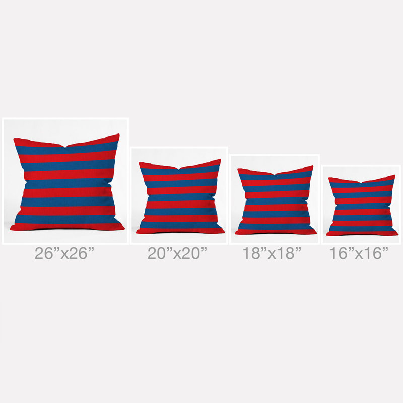 Coussin intérieur / extérieur Holli Zollinger, 16 po x 16 po, Rugby