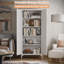 Armoire de rangement de cuisine avec 2 portes, armoires de rangement en métal avec tablettes réglables pour la cuisine, la maison, assemblage requis, blanc