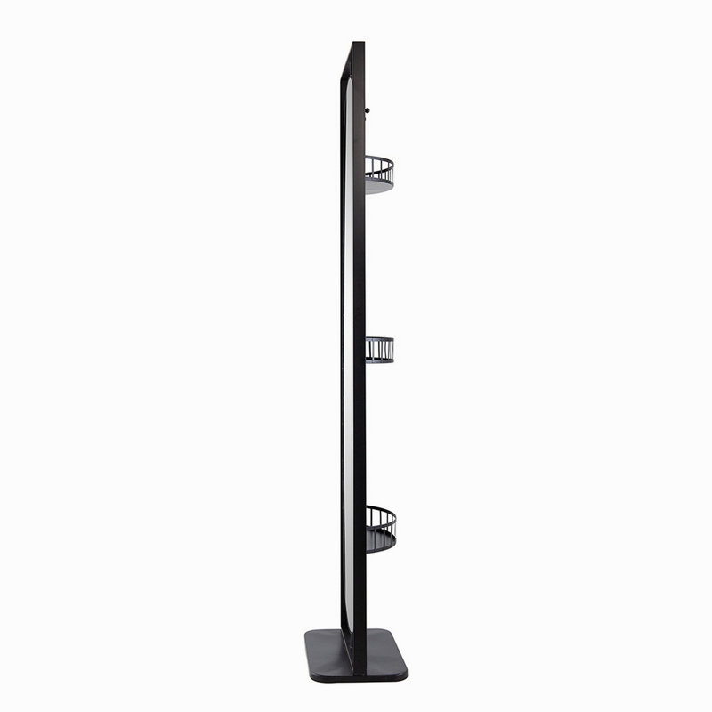 Metal Floor Mirror with Shelves