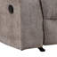 Fauteuil inclinable manuel Cem, capitonné, chenille gris moka