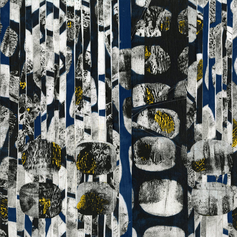 Silver Blue 1' Print