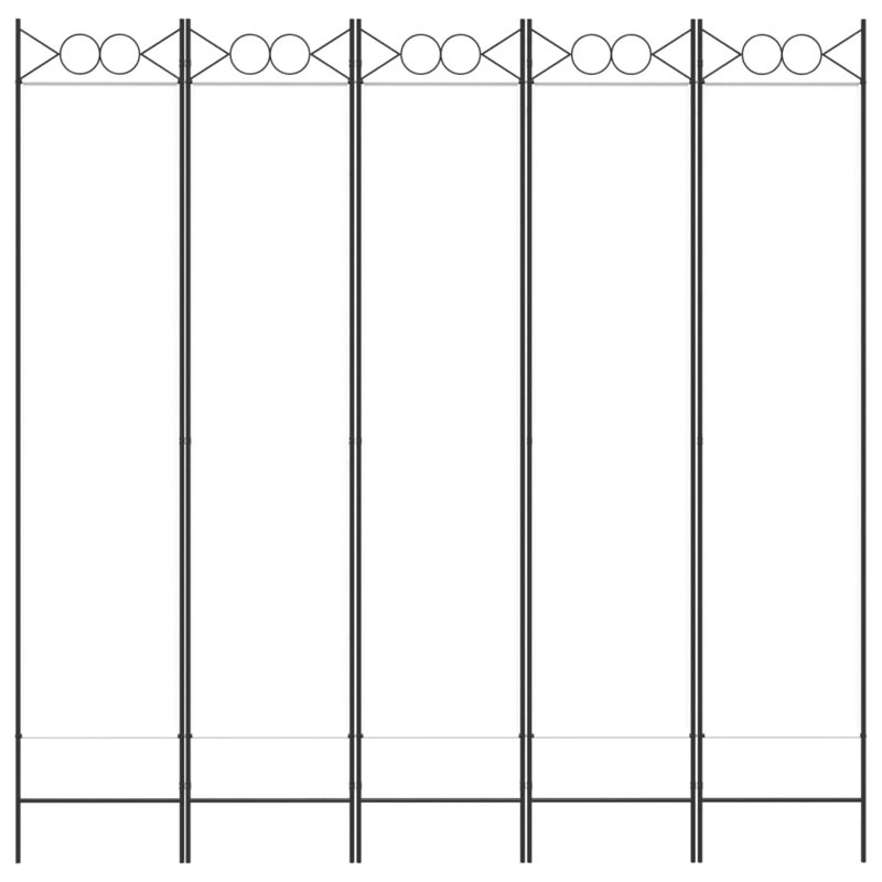 Casida Folding Room Divider, 5, 200 x 200 cm, White