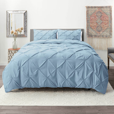 Ensemble de housse de couette plissÃ©e en tissu doublement brossÃ©