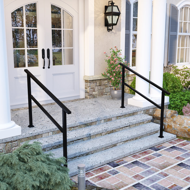 Ensemble de 2 rampes d'escalier pour rampe d'extérieur, H 36,2 po x l 54,5 po x P 3,3 po