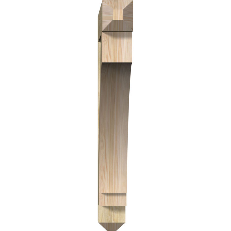 H 6 po x P 6 po Support en bois / corbeau, Sapin de Douglas, H 48 po x l 6 po x P 44 po